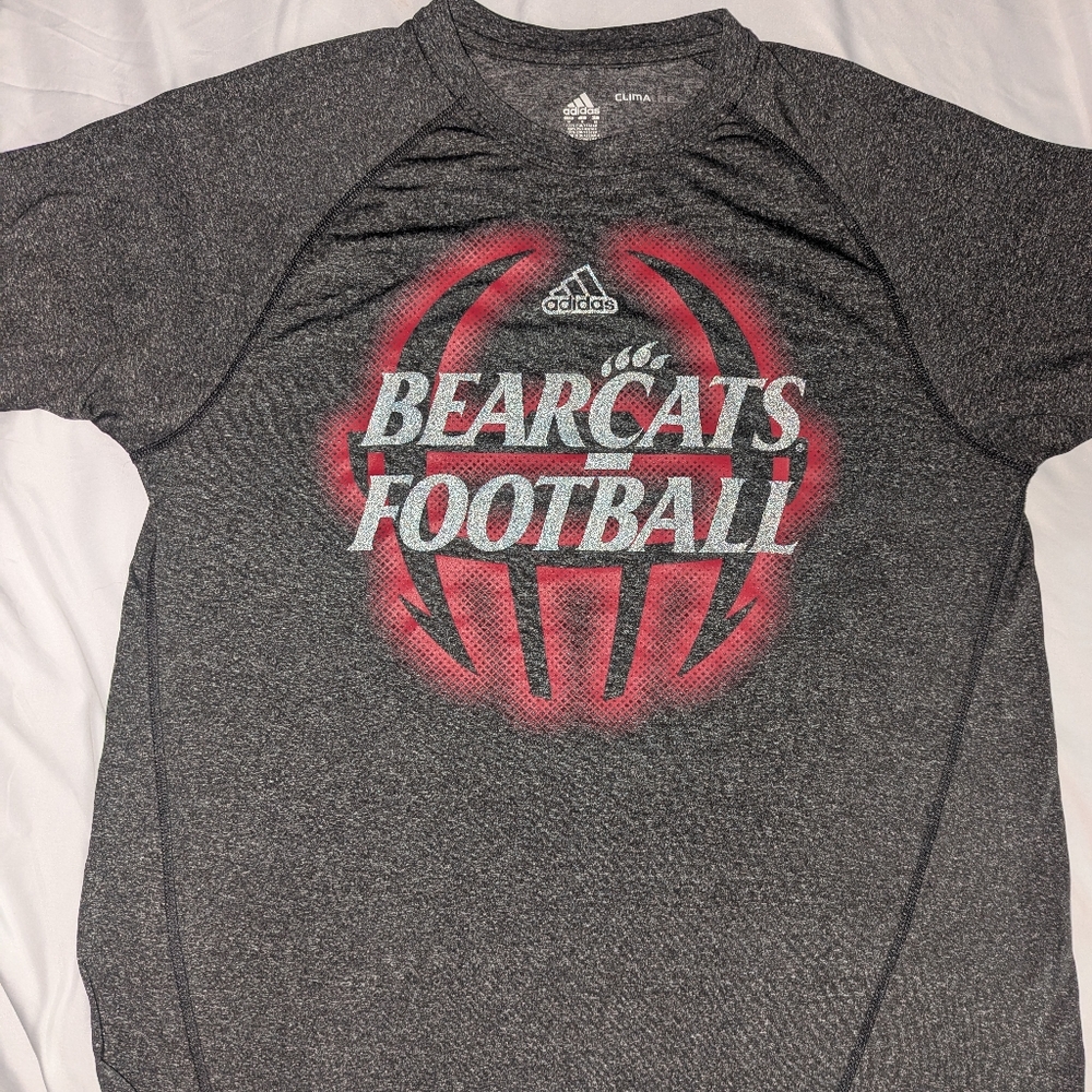 Adidas ClimaLite‎ Men's Medium Cincinnati Bearcats Football Short Sleeve T-shirt